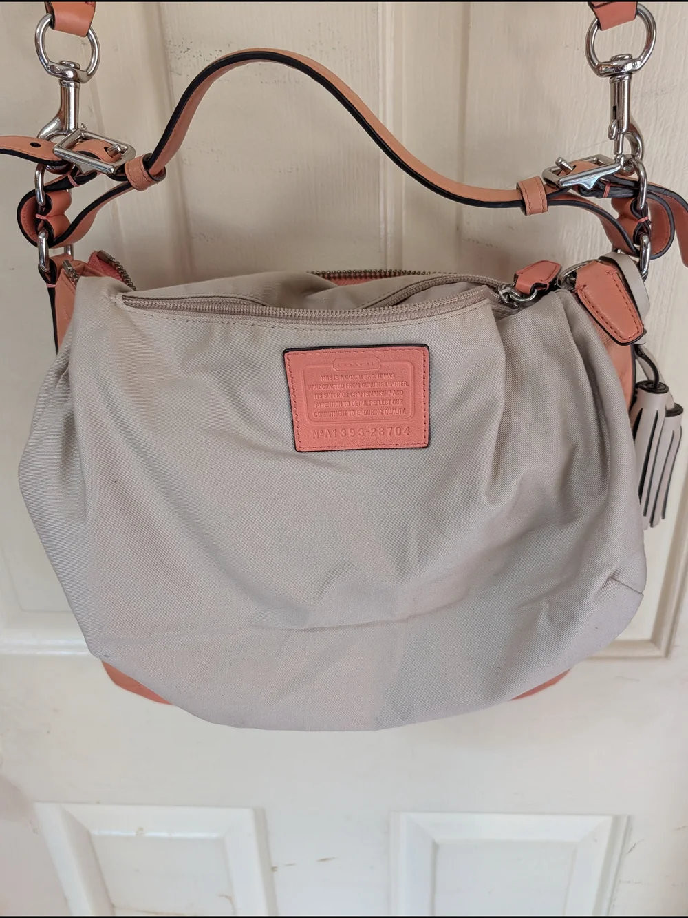 Coach Legacy Leather Courtenay Soft Coral Crossbody Or Shoulder Bag